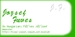 jozsef fuves business card